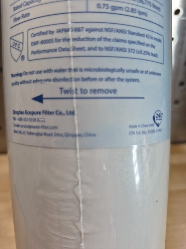 Waterspecialist 3US-PF01 Undersink Water Filter, NSF/ANSI 42 Certified gallery