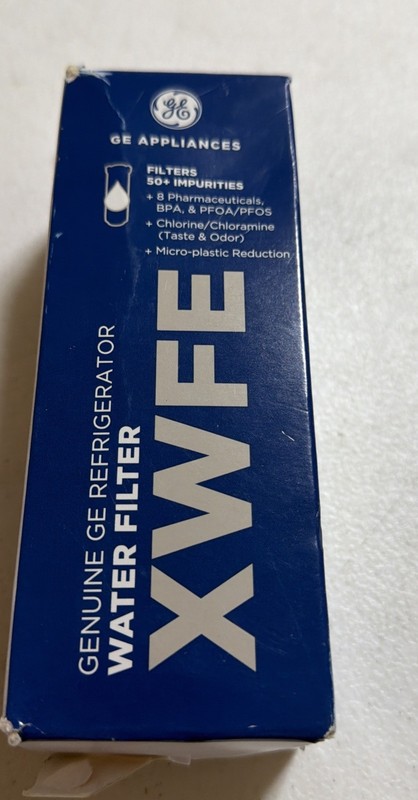 GE XWFE Refrigerator Water Filter, Genuine Replacement Filter, 1 Pack – White