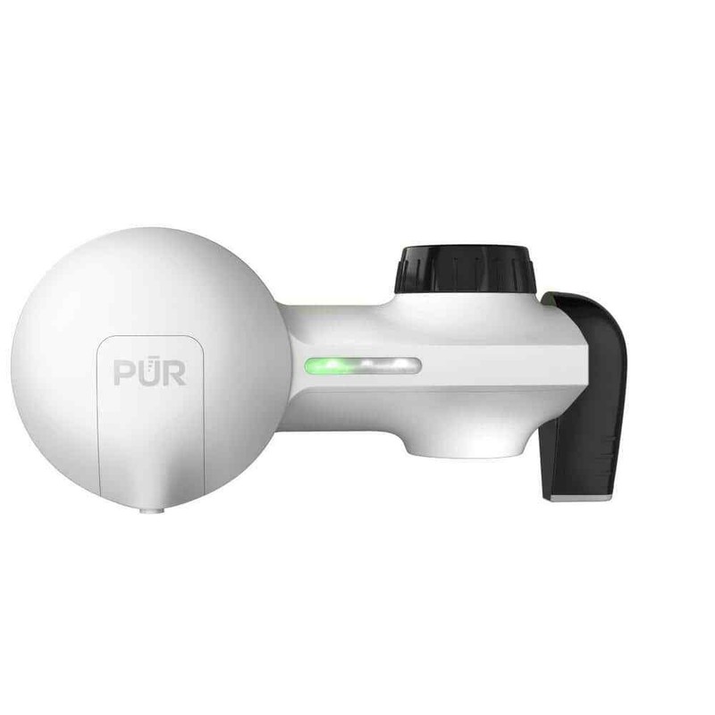 Plus Horizontal Faucet Mount Water Filtration System in Matte White