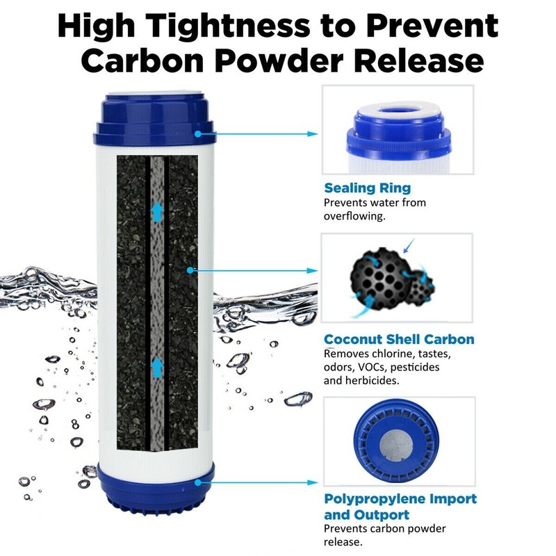 Whole House Water Filter Filtration System 10" x 2.5" Activated Carbon Cartridge gallery