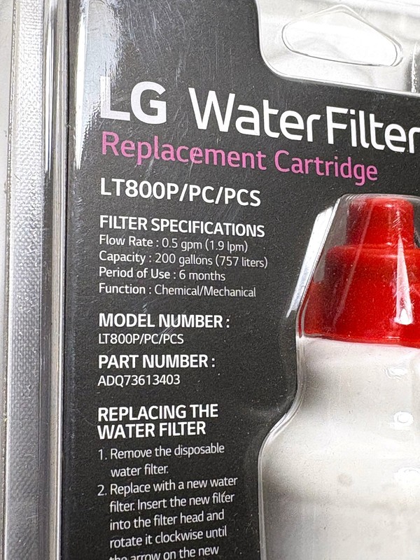 LG LT800P Lot Of 2 - 6 Month / 200 Gallon Replacement Refrigerator Water Filter gallery