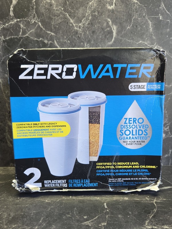Zero Water 5 Stage Advanced Filtration 2 Pack Replacement Water Filters ZR-017