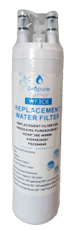 Dropure WF3CB Replacement Water Filter for Frigidaire Puresource 3 Kenmore469999