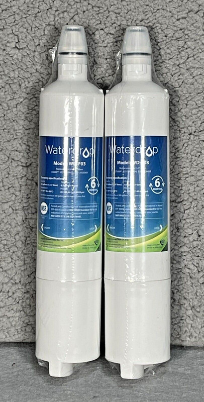 Waterdrop Water Filter WD-F03 Replacement For LG LT600P,5231JA2006A, 2Pack, New