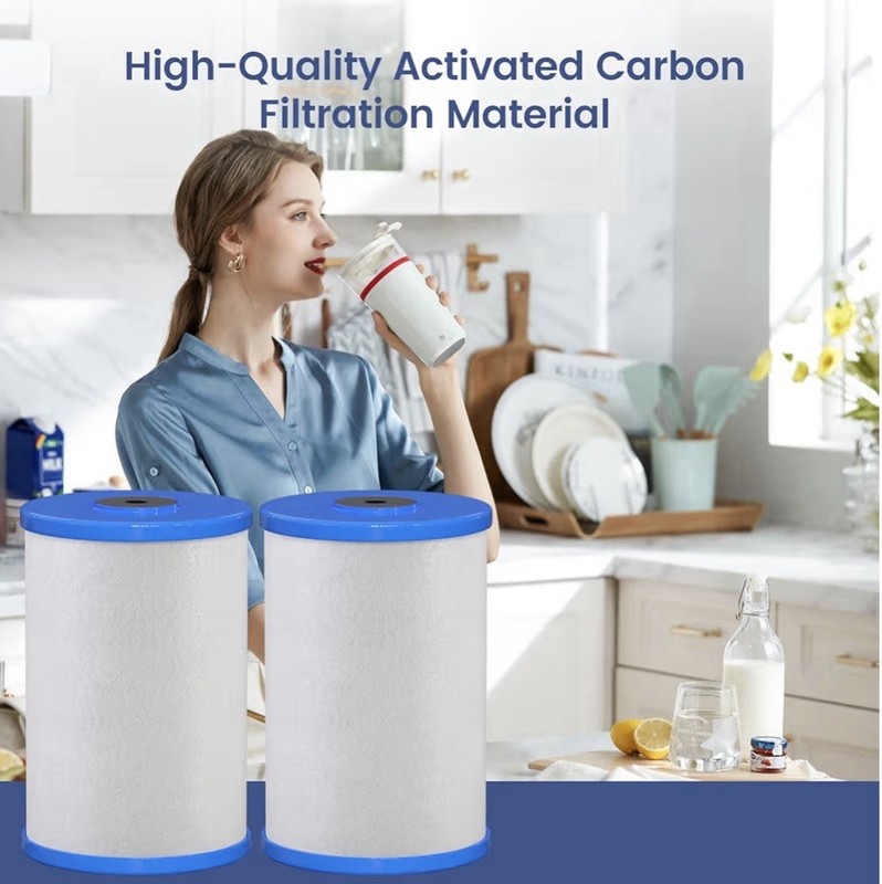 CB6 Carbon Block Water Filter Replacement 2-Pack for Aquasana MP750SB 6.7x4.3 gallery