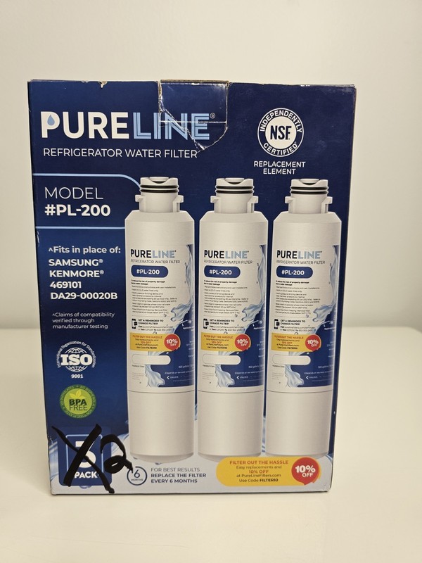Pureline #PL-200 Refrigerator Water Filter Pack Of 2