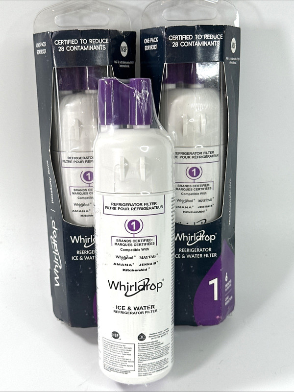 Three (3) EveryDrop/Whirldrop Refrigerator Ice + Water Filter #1 SEALED gallery