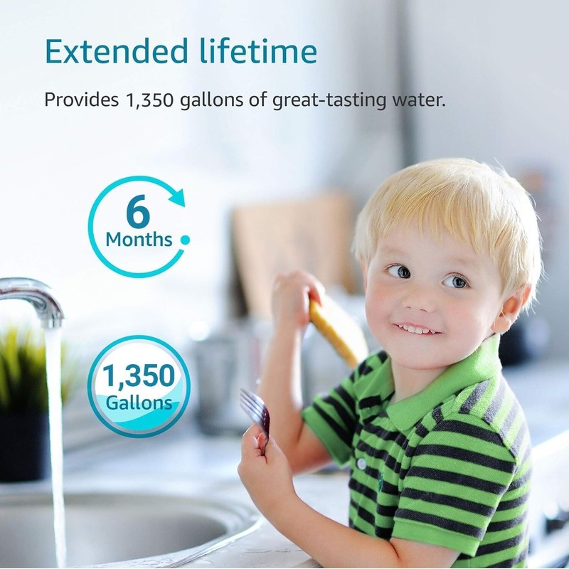 AQUACREST FQK2J Under Sink Water Filter, Replacement for GE FQK2J gallery