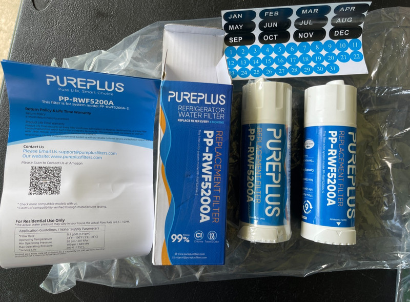 PurePlus Refrigerator Water Filter Fits Samsung Icee RWF5200A Fits GE XWF Lot 2