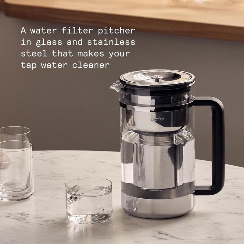 Aarke Glass Water Filter Pitcher Stainless Steel 2.8L gallery