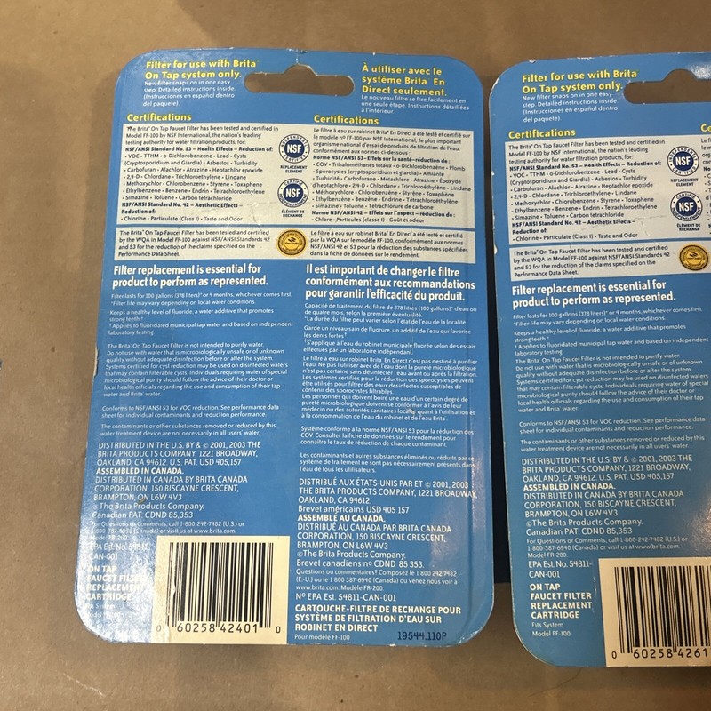 3 NEW Brita Faucet System Water Replacement Filter Fits FF-100 or OPFF-100 Mixed gallery