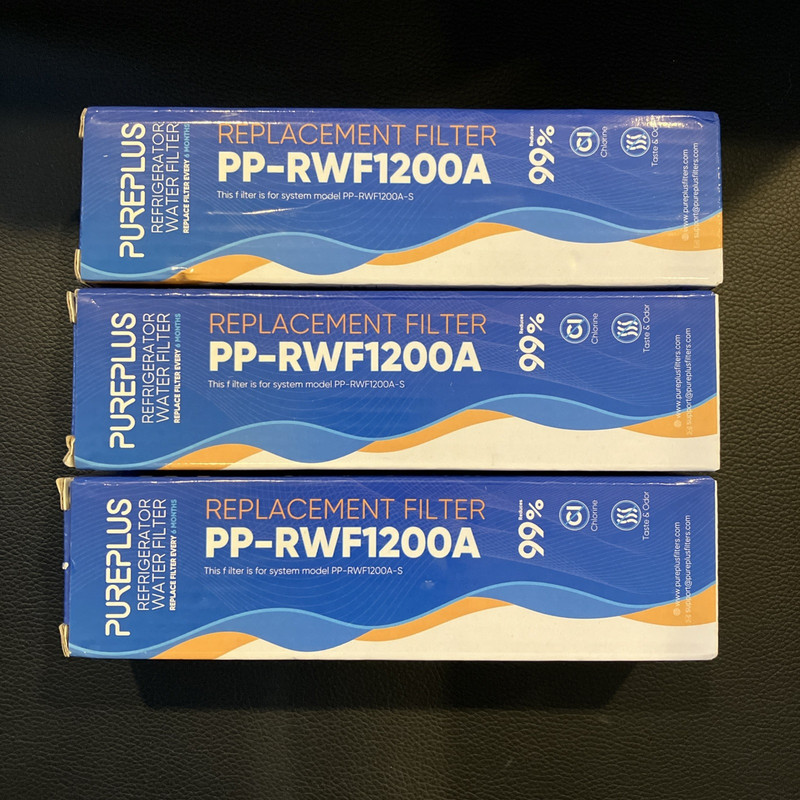 LOT of 3 SEALED PUREPLUS Replacement Refrigerator Water Filters PP-RWF1200A