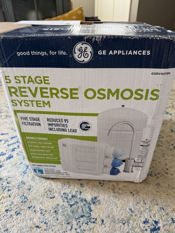GE 5-Stage Reverse Osmosis Water Filtration System GXRV40TBN