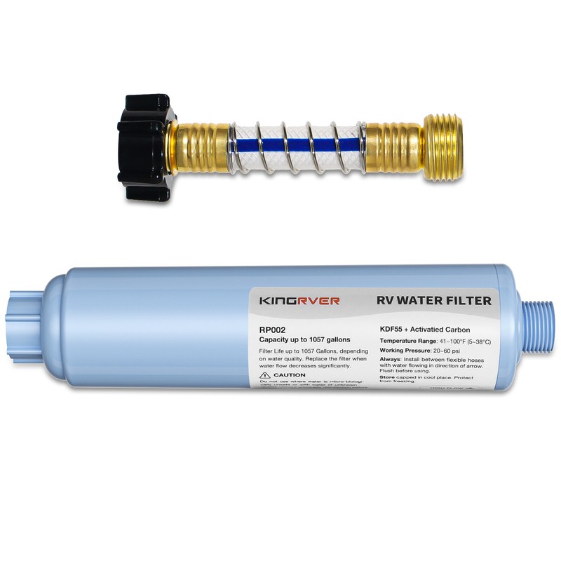 KingRVer RV Inline Hose Water Filter for 3/4″Garden Hose,RV,Camper