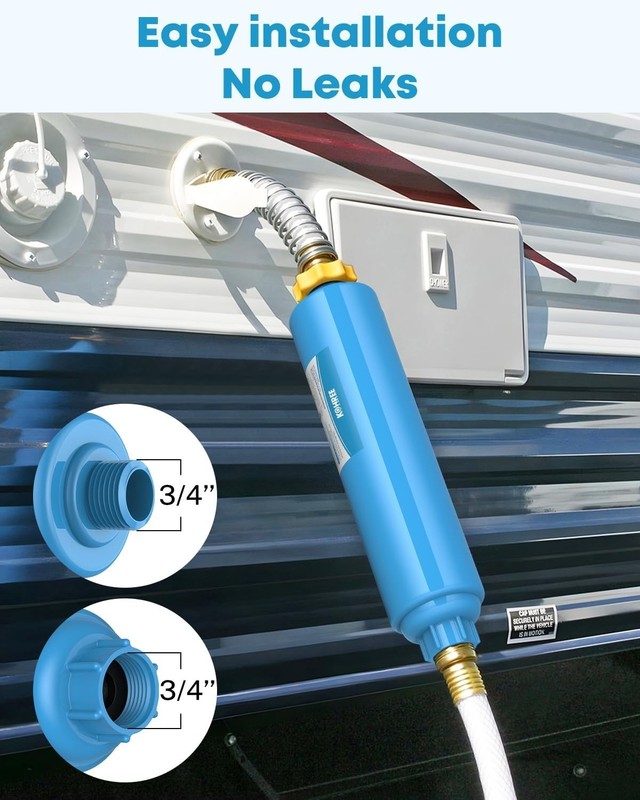 Versatile Carbon Fiber Water Filter - NSF Certified, 2 Pack for RVs and Boats gallery