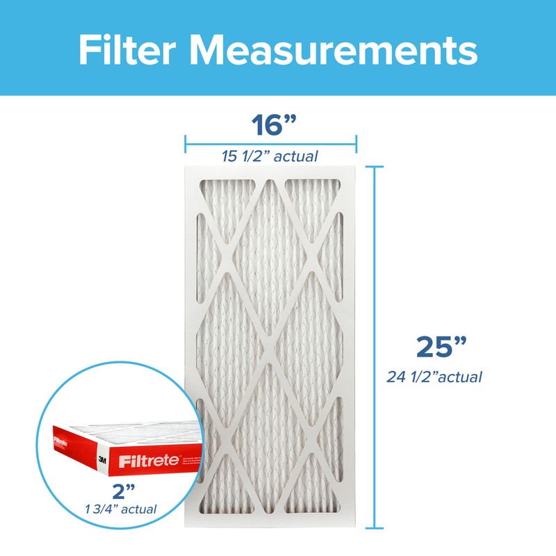 Filtrete Electrostatic Air Filter, 1000 MPR, NADP01-2IN-4, 16 in x 25in x 2 in gallery