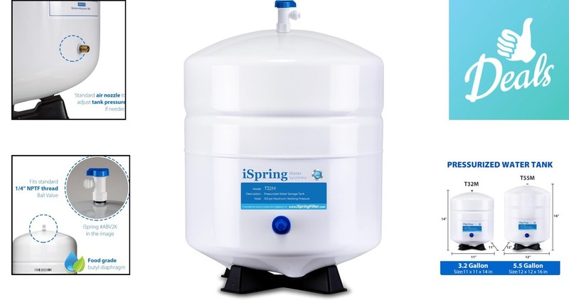 Stainless Steel 4 Gallon Pressurized Storage Tank for Reverse Osmosis Systems gallery