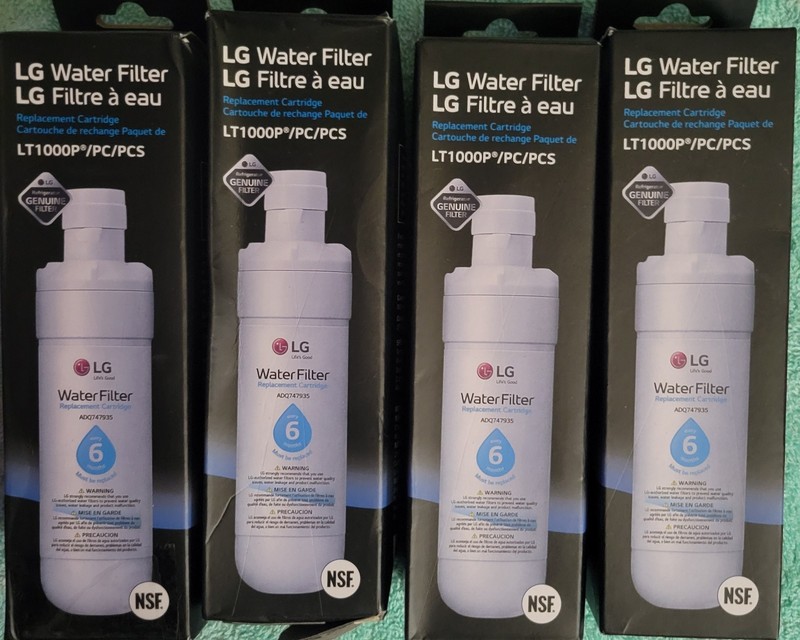 4X Genuine LG Water Filter Replacement Cartridge LT1000P/PC/PCS – 4 Sealed Pack