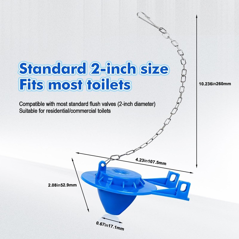 Toilet Flapper Replacement Kit - Universal 2 Inch Toilet Flapper with Stainle... gallery