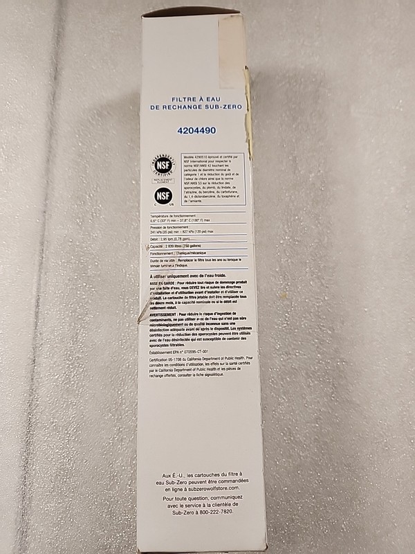 1 Packs SUB-ZERO 4204490 Refrigerator Water Filter, FREE SHIPPING gallery