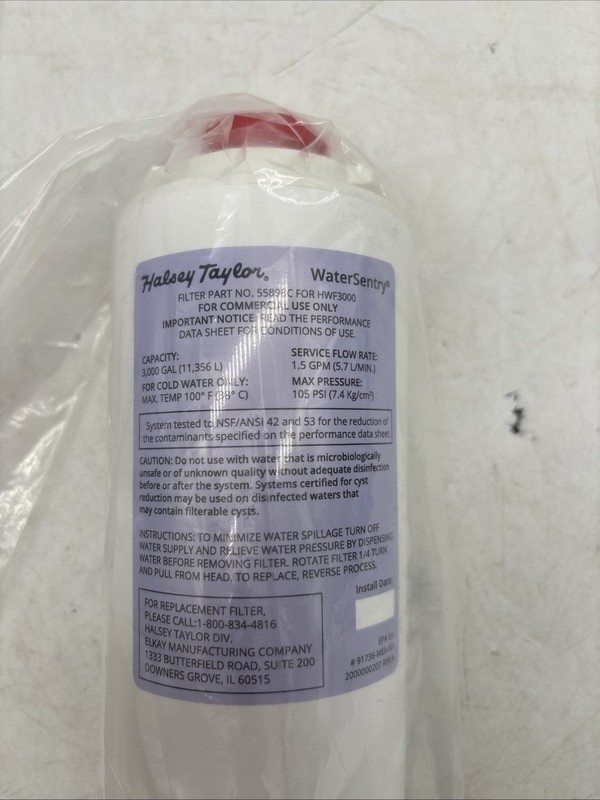 Halsey Taylor Filter Part No 55898C WaterSentry Plus Replacement Water Filter gallery