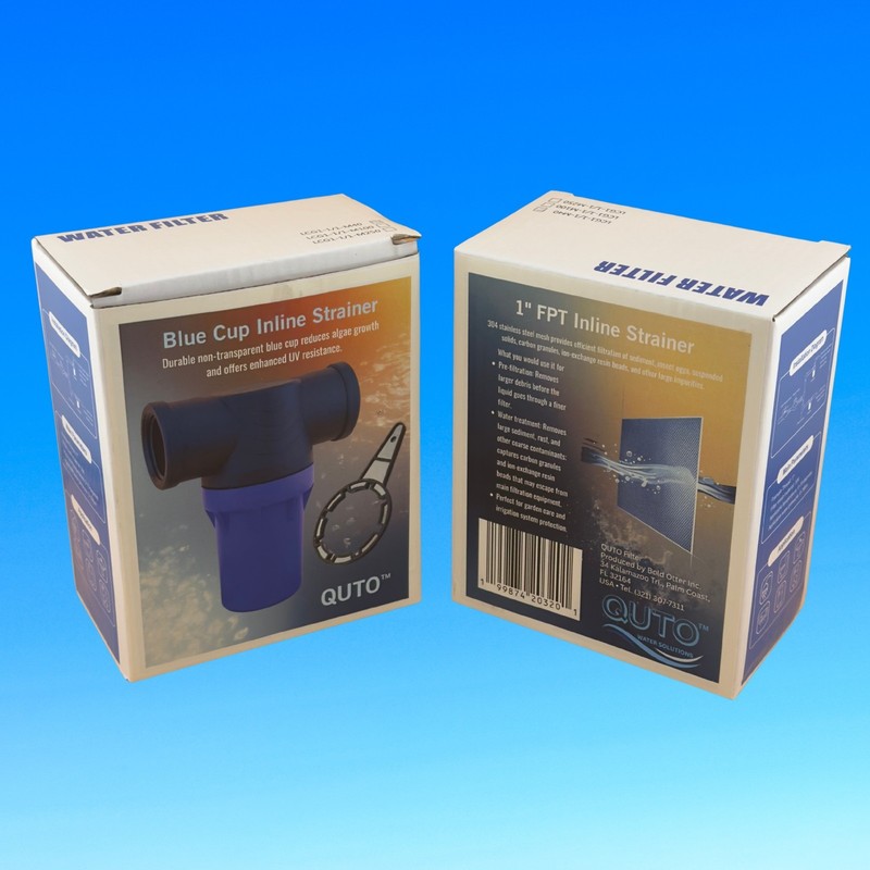 QUTO Blue Cup Inline Strainer - universal protective filter for water treatment gallery