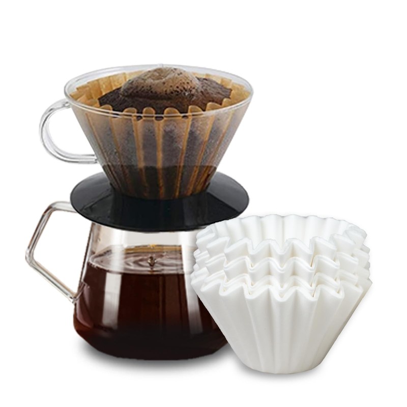 2-5 Cup Coffee Filters,100 Count Disposable Basket For people, White