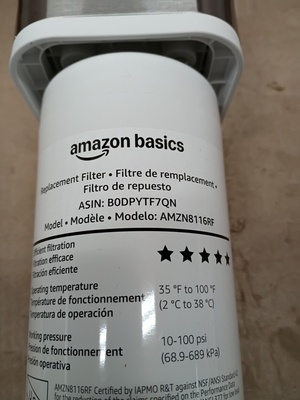 Amazon Basics Under Sink Water Filter System - Model AMZN8116RF Open Box gallery