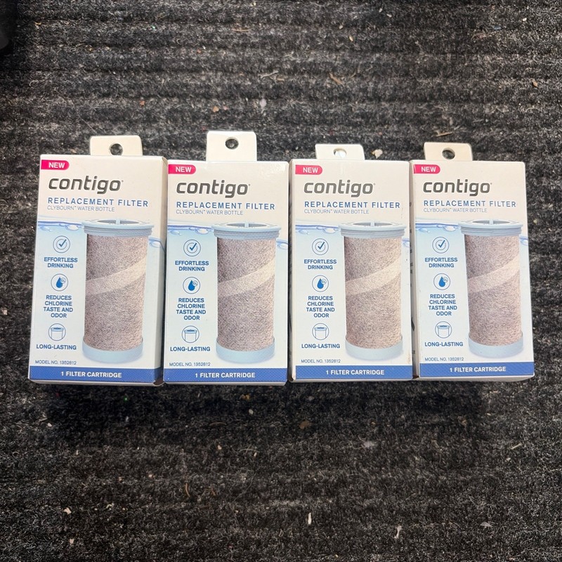 4 Pk Contigo Replacement Water Filter Cartridge #1352812 Clybourn Water Bottles
