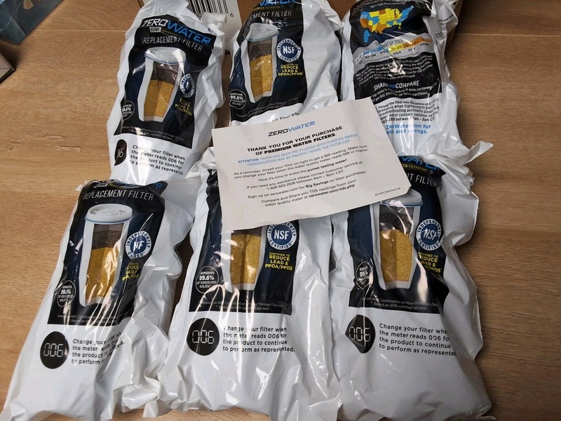 ZeroWater Genuine 5 Stage Replacement Water Filters 6-Pack ZR-006 New Sealed