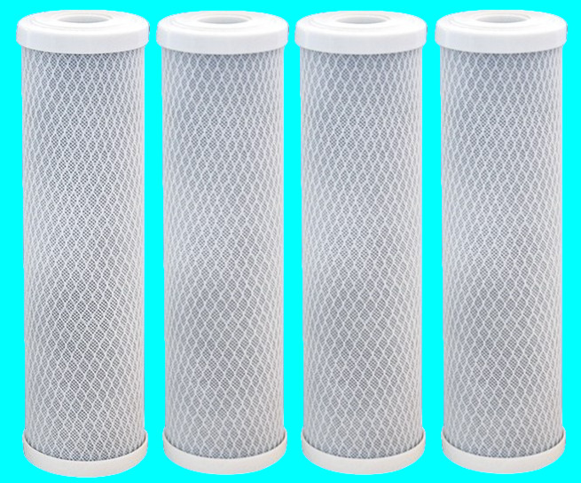 10" x 2.5" Carbon Block (CTO) Sediment Water Filter Replacement Cartridge- 4 pcs gallery