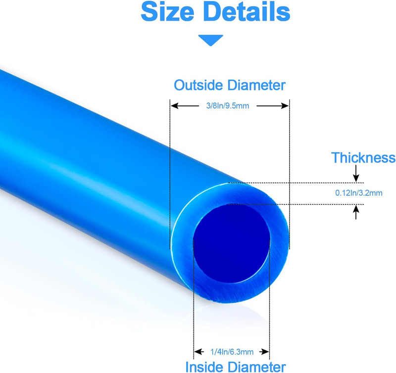 3/8" O.D.RO Water Tubing,15Ft Food Grade PE Water Line+12Pcs 3/8" Quick Connect gallery
