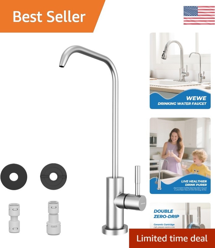 Modern Brushed Nickel Water Filter Faucet with Touch Control and Swivel Spout