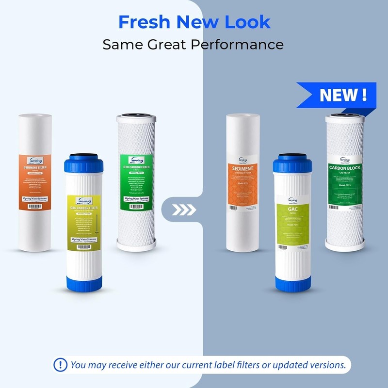 F3 Prefilter Water Filter Pack for Standard RO Systems Removes Sediment Chlorine gallery