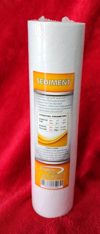 Qty 1 EXPRESS WATER Sediment Cartridge Filter – 5 Micron – NIP / SEALED