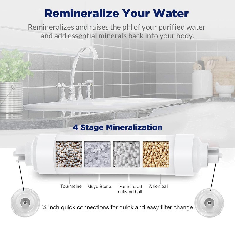 5 Pack Alkaline Water Filter Replacement for 5/6 Stage Reverse Osmosis RO System gallery