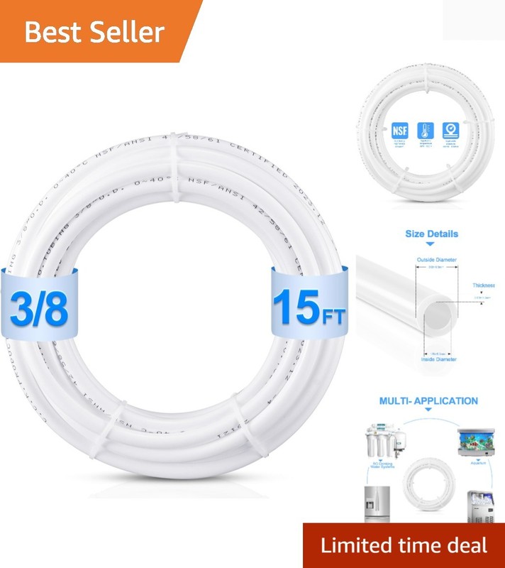 15FT 3/8 Inch O.D.RO Water Tubing,NSF Certified Water Line for ROReverse Osmo…