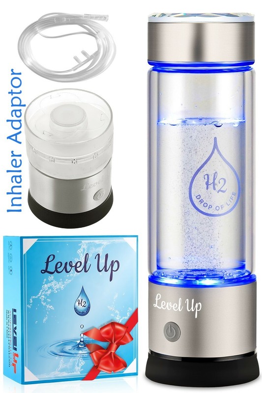 LevelUpWay – Hydrogen Water Bottle Generator – New Tech Glass Water Ionizer