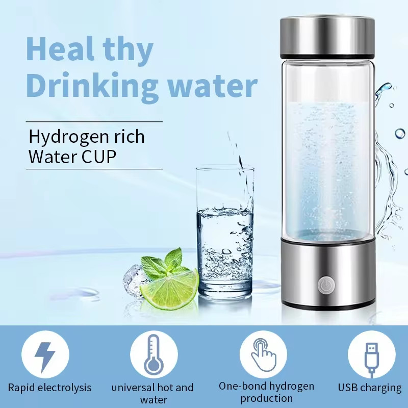 Hydrogen Water Generator Alkaline Maker Rechargeable Water Ionizer Bottle Super