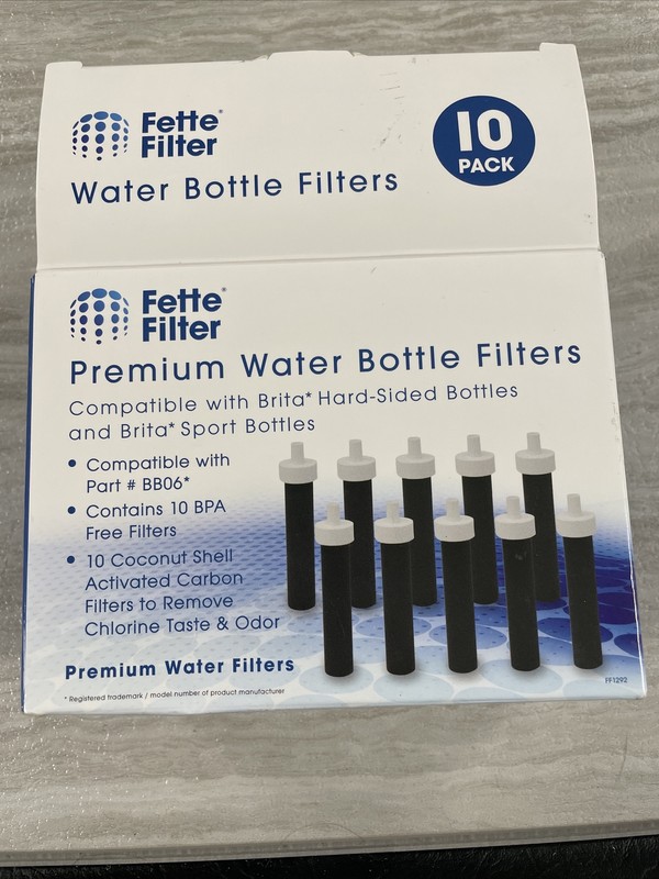8 Pack Sports Water Bottle Filter Replacement Compatible with Brita Part #BB06
