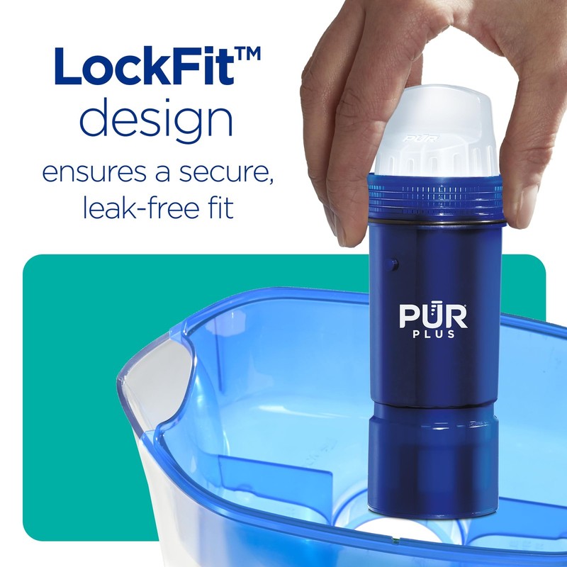 PUR Plus Lead Reducing Water Pitcher and Dispenser 1 Count (Pack of 1), Blue gallery