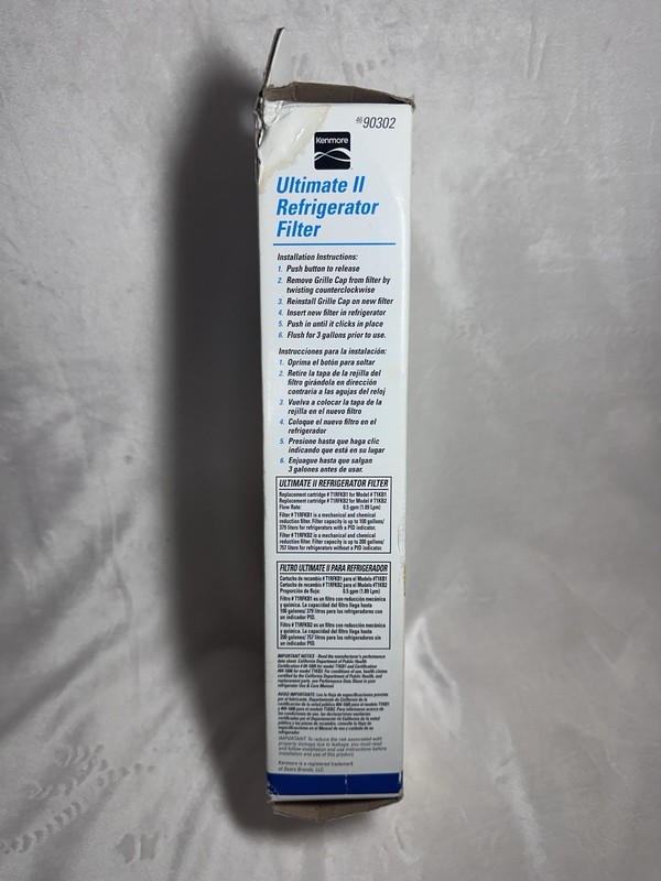 2 Kenmore Ultimate II Refrigerator Filters 4690302 - 2 Stage Filtration Open Box gallery