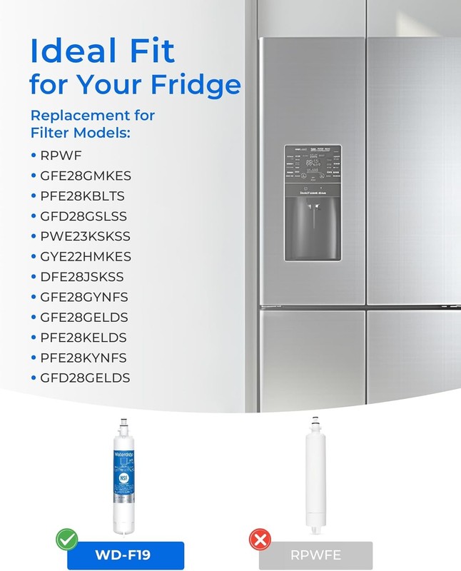 Waterdrop RPWF Refrigerator Water Filter Replacement for GE® RPWF, 9 Pack gallery