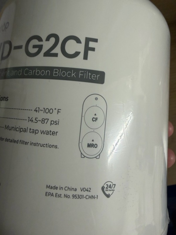 WD-G2CF Filter for Reverse Osmosis - Easy 3-Second Replacement (12- Life) gallery