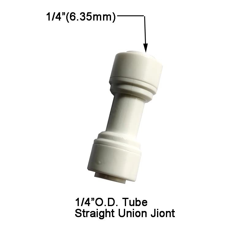 1/4" Push Fit Straight Union Connectors - Ideal for RO Systems - 10 Count gallery