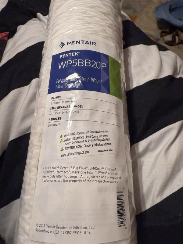 Pentek WP-5 5 Micron 10 x 2.5 Whole House Sediment Water Filter aj