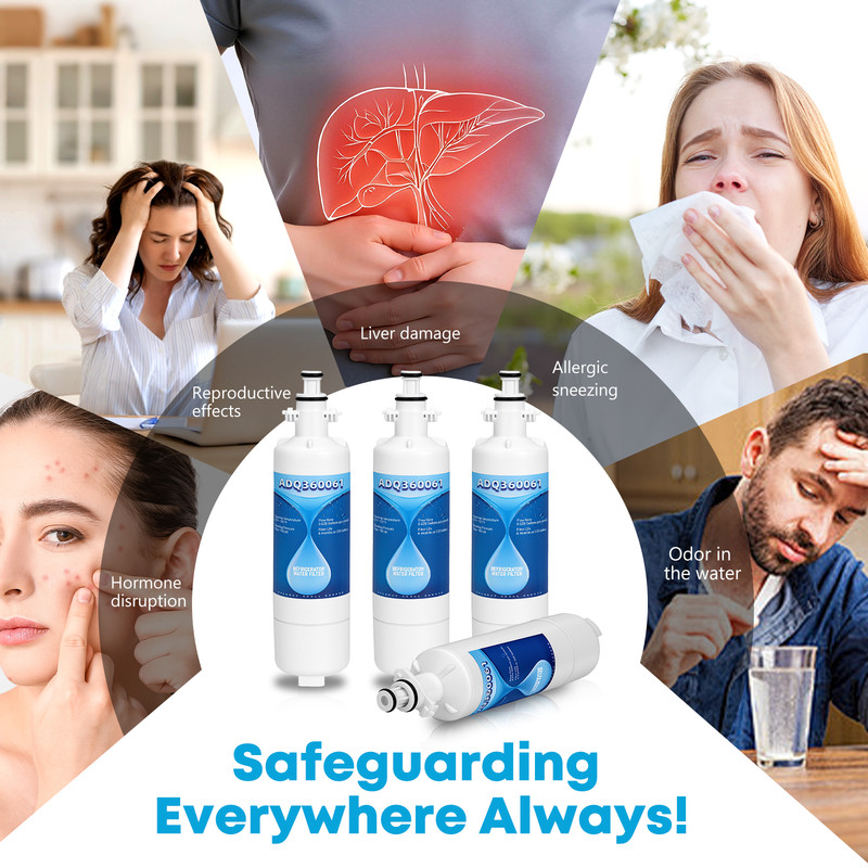 4 pcs Fit for LG LT700P ADQ36006101 469690 LFX31935ST Refrigerator Water Filter gallery