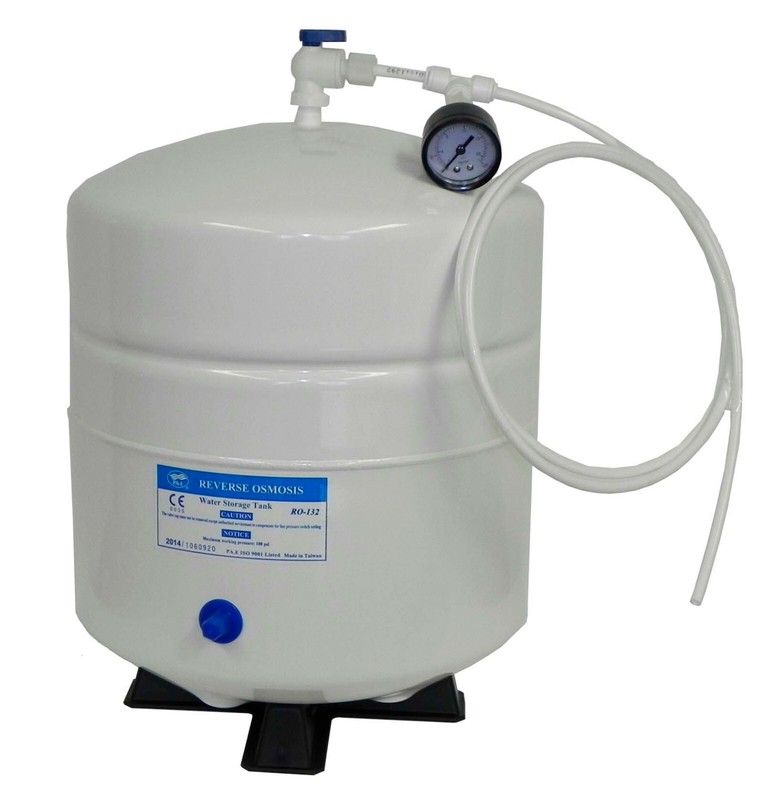 Reverse Osmosis Drinking Water Storage RO Pressure 4G Tank Gauge NSF PAE-132 WH