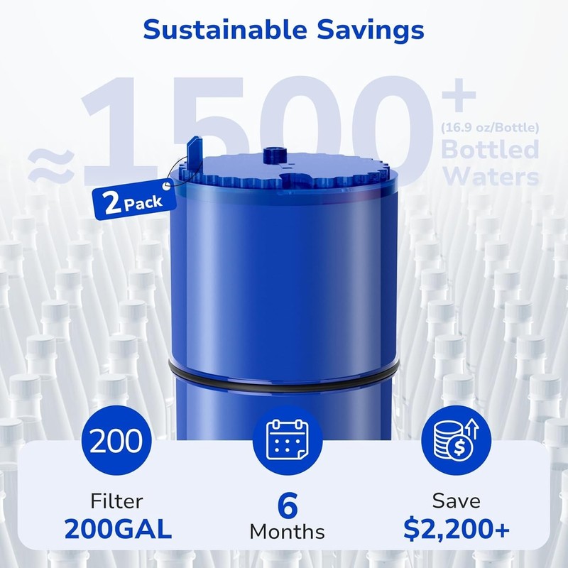 PURPLUS Faucet Filter Replacement - 2-Pack, Reduces 99% Impurities, Easy Install gallery