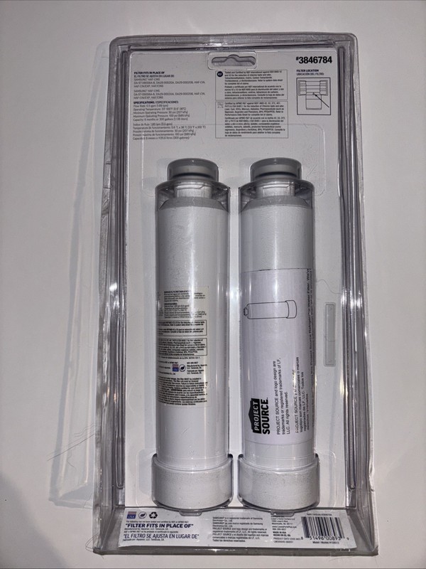 Project Source S-2-2 3846784 HAF-CINS Refrigerator Water Filter 2 Pack BrandNew gallery